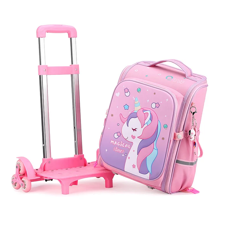 Mochila Con Ruedas Para Niños - Diseño De Dibujos Animados, Impermeable Y Super Práctica