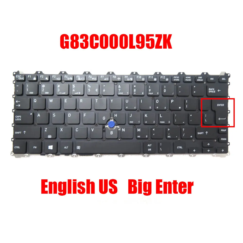 English US Laptop Keyboard G83C000L95ZU G83C000L95ZK KT01-20A7BS2800RB00 US A1 KT01-20A7BK2800RB00 UK A1 20A7B Black New