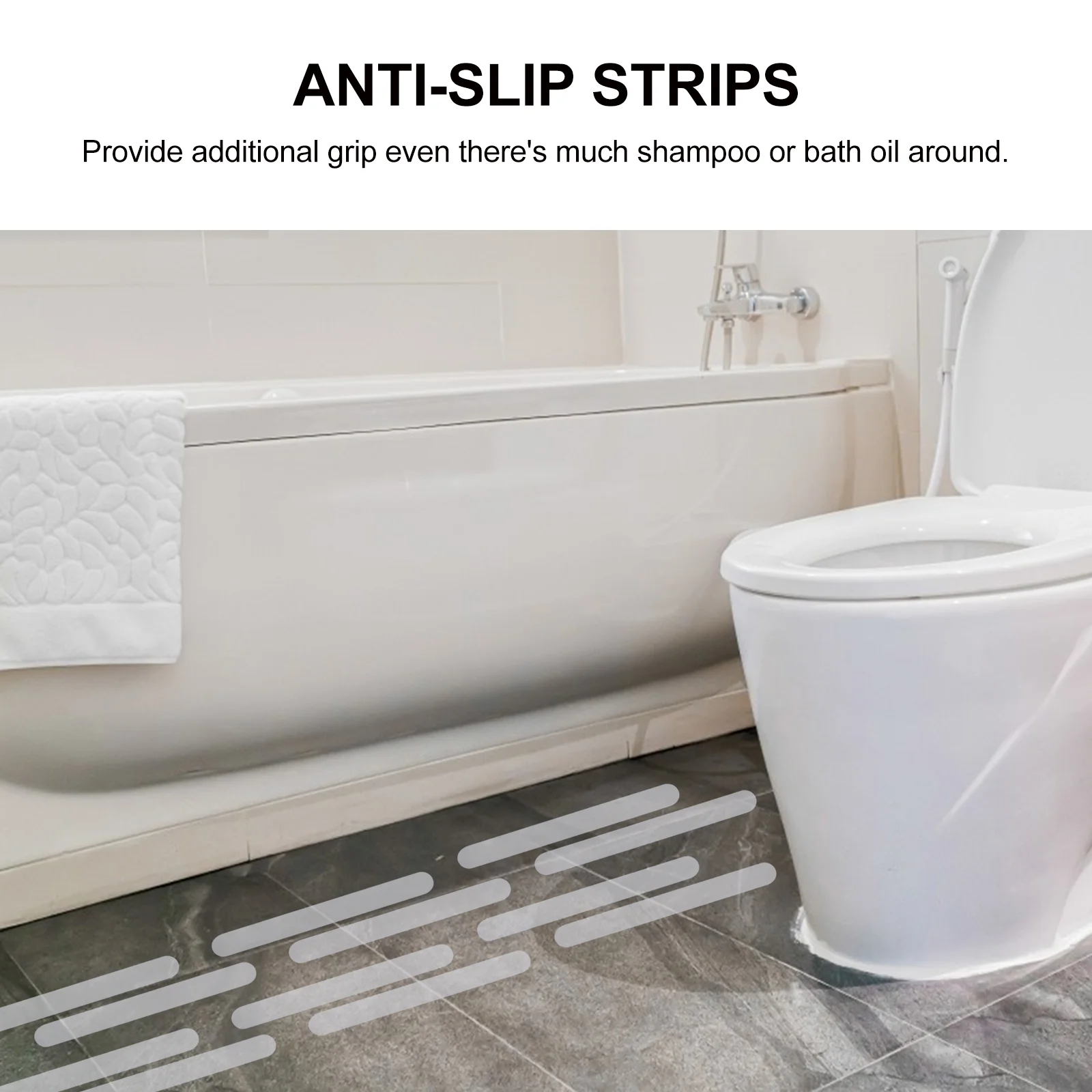 Anti Slip Bathtub Stickers Stair Steps Anti-slip Rubber Bathroom Bathtub Transparent Non-slip Stickers With Bathroom Shower