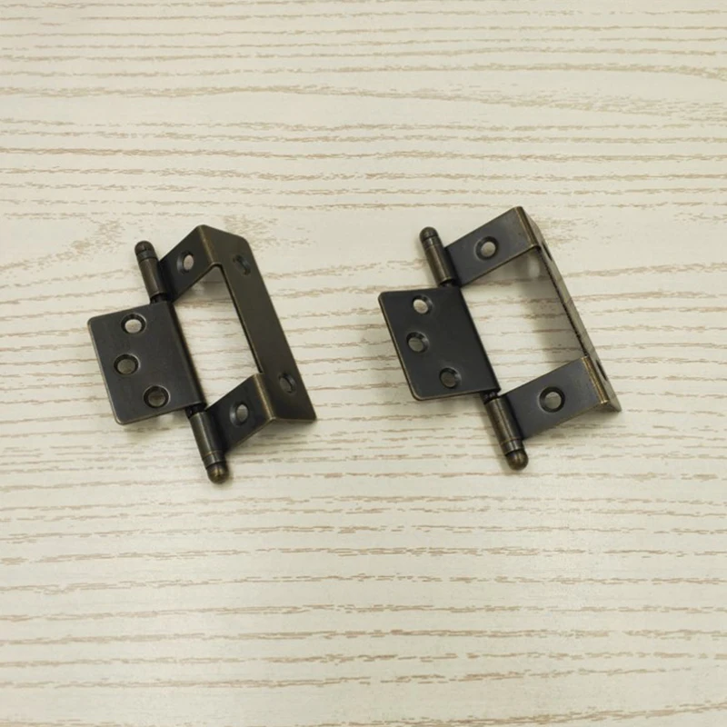 Child Mother Hinge Three Fold Plywood Hinge Black Retro Furniture Cabinet Connection Accessories for Door Hinge