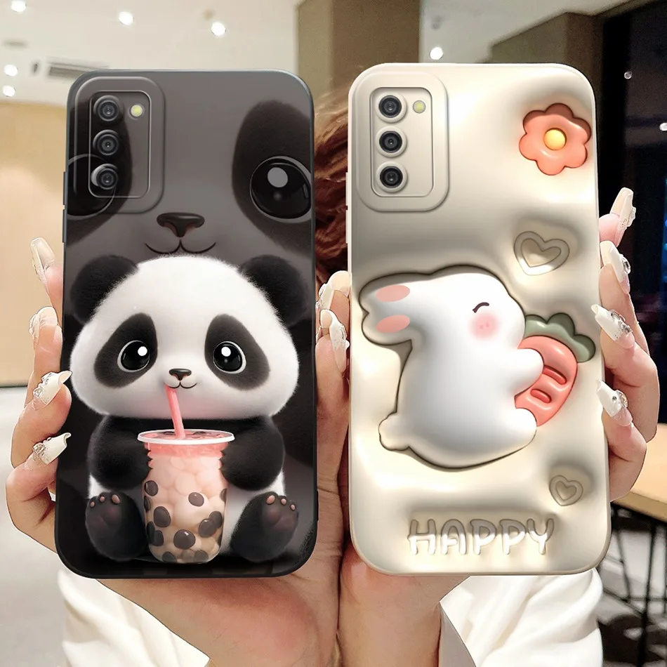 Cute Panda Rabbit Cartoon Soft Silicone Case | Camera Protective Phone Cover