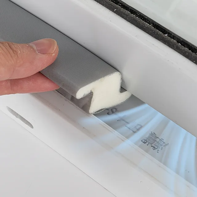 แถบซีลหน้าต่างแบบมีกาวในตัวรูปตัว Z ป้องกันลม ป้องกันเสียงรบกวน สำหรับประตูหน้าต่างบานเลื่อน ทนทาน ติดตั้งง่าย 3