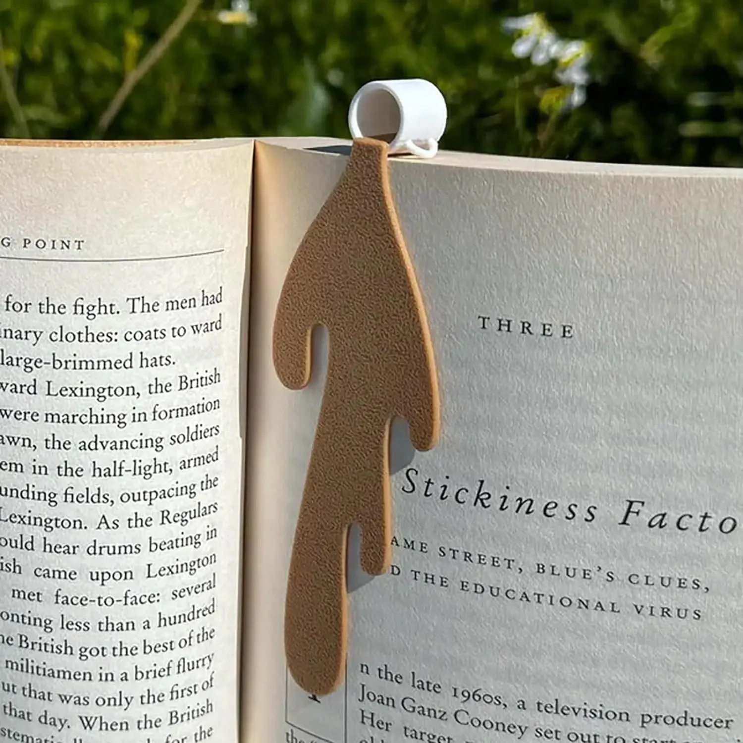 

Spilled Coffee Bookmark Cute Book Lovers Gifts Book Accessories for Book Lovers & Friends Reading Lovers Funny Spilled Coffee