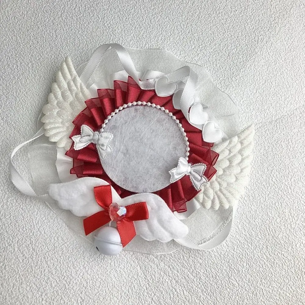 다용도 귀여운 58mm 캔 배지 커버 레이스 날개 리본 한국 스타일 배지 디스플레이 케이스 수제 배지 홀더 소녀용
