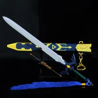 The Hyrule Fantasy Weapon Link Master Sword Hylian Shield Game Keychain Weapon Model Katana Samurai toy for boy Halloween Gift 1