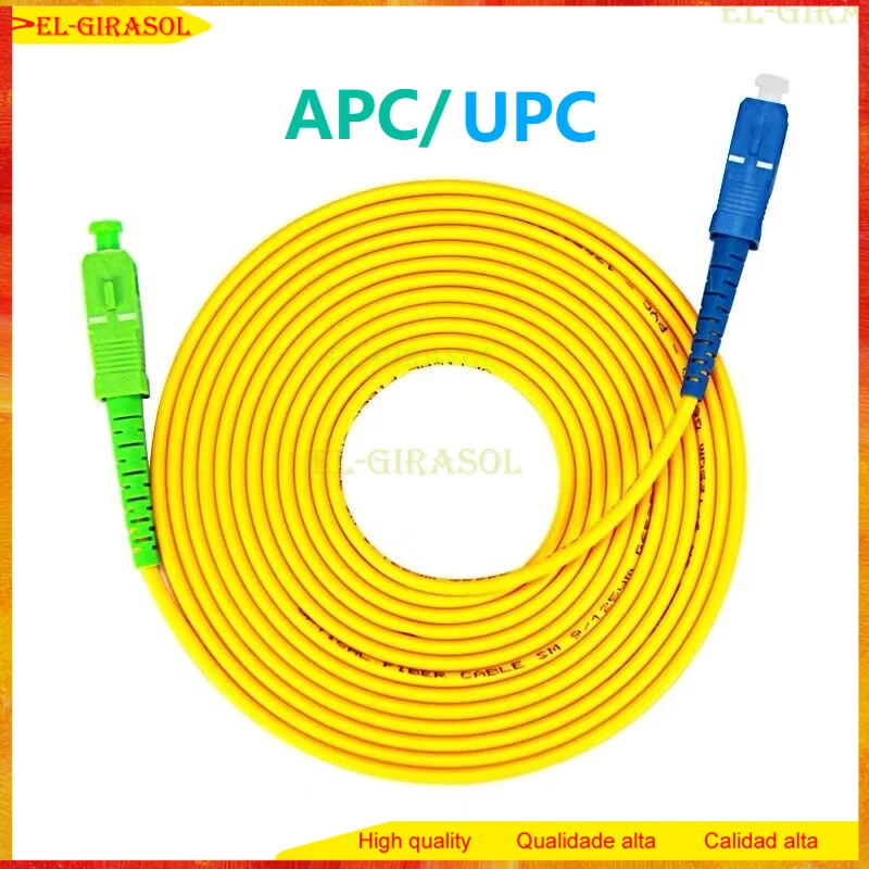 

Оптоволоконный соединительный кабель, 50 шт./партия, один режим, 1 м, 2 м, 3 м, 5 м, 10 м, 15 м, SC, APC, SC, UPC, оптоволоконный соединительный кабель, Соединительный шнур, простой 3,0 мм