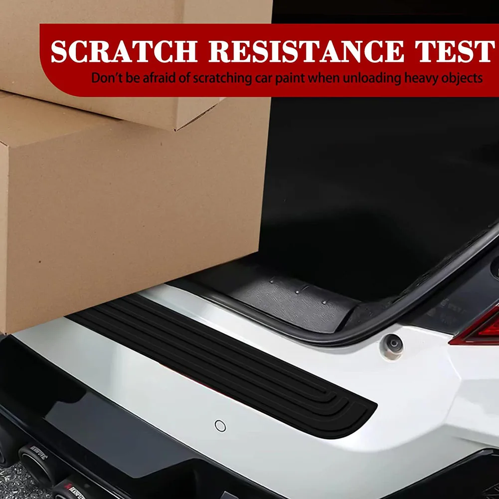 Car Trunk Door Sill Protector Anti-scratch Universal Rear Bumper Guard Rubber Mouldings Pad Trim Cover Strip Car Styling