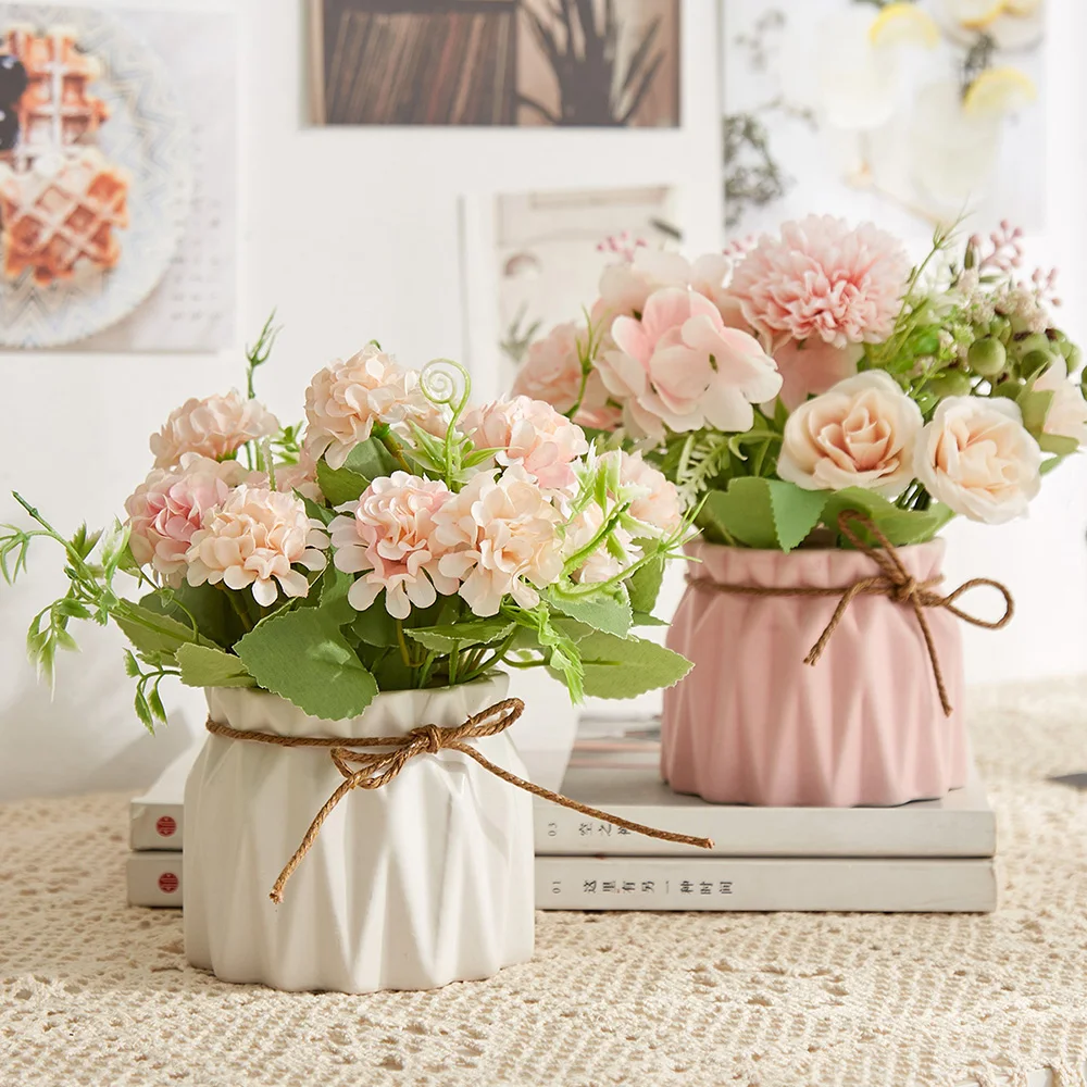 

Современные растения для украшения дома, аксессуары для украшения дома, свадебное украшение, искусственные цветы, настольный бонсай, подарок