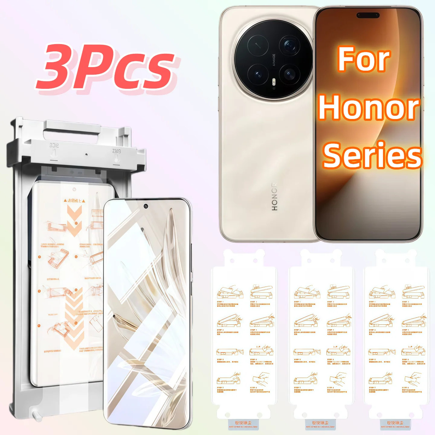 Premium No Dust Ceramic Film Screen Protector – 3 Pack