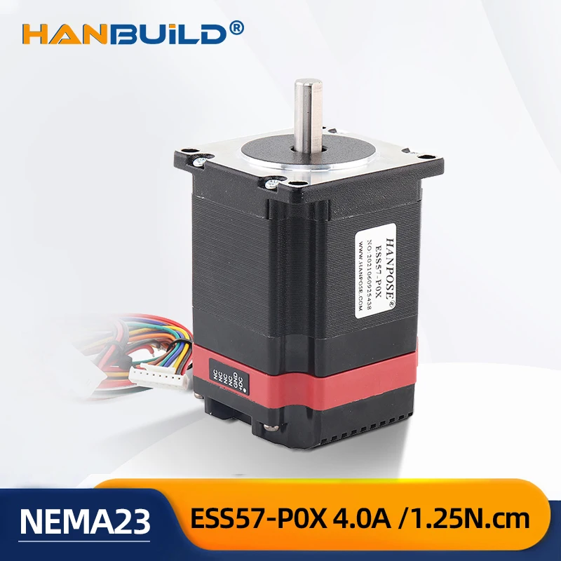 

1PCS ESS57-P0X H56MM 4.0A 1.25N.M Drive Servo Motor Integrated Machine Nema23 Stepper Motor 4-Lead 57 Series Motor 3D Printer