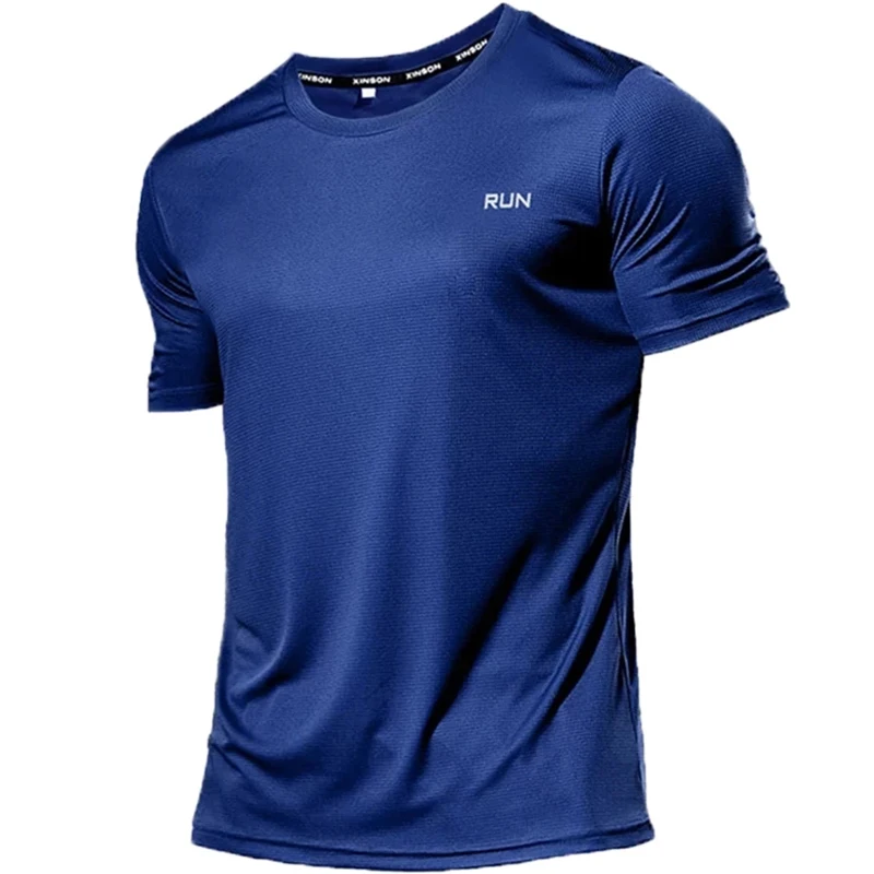 Sport T Shirt Running T Shirt Running T Shirts Compression T Shirt Men T Shirts Running T-shirts Men Summer Ice Silk Compression T Shirts Gym Fitness Tights Cloth Football Jersey Training Workout Sport Shirts