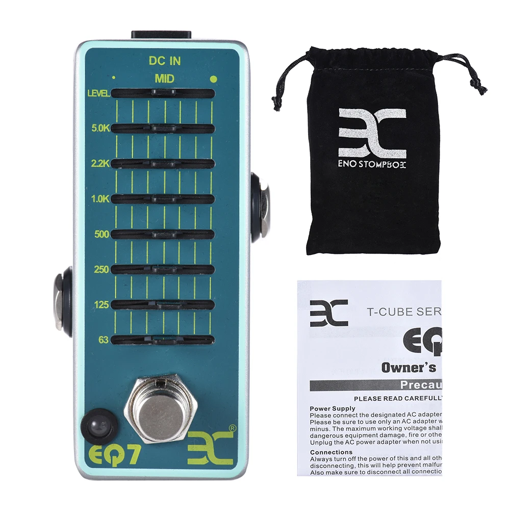 Eno Ex Eq7 Equalizzatore Eq A 7 Bande Processori Per Effetti Per Chitarra Equalizzatore Eq7 Analogico True Bypass F/S Body Guitar Full Metal Shell