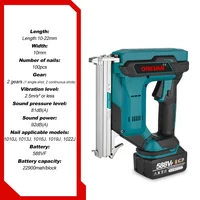 Cordless 2Gear Brushless Electric Nail Gun 1022J U Stapler Nailer With 1 Set Nails Wookworking Power Tool For Makita 18V Battery 2