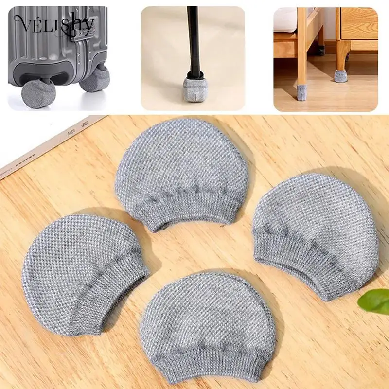 4pcs/set Kötött Poggyász Kerék fedezze Univerzális többfunkciós Plató fotel lábát Hátvéd tömör színben Koffer Úthenger dustproof kupak