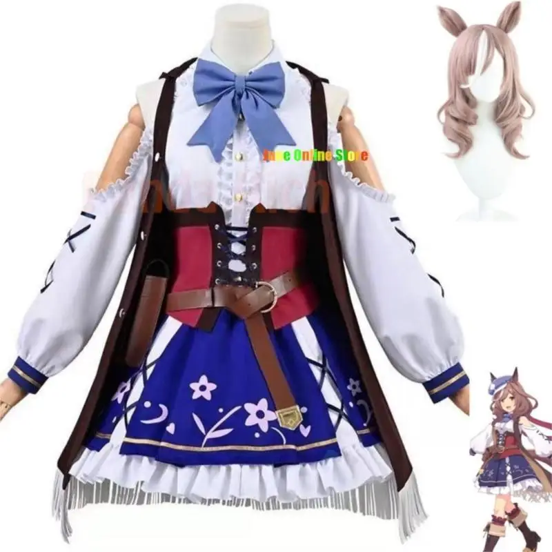

Anime Game Umamusume: Pretty Derby Matikanetannhauser Cosplay Costume Wig Lolita Skirt Woman Sexy Kawaii Halloween Suit