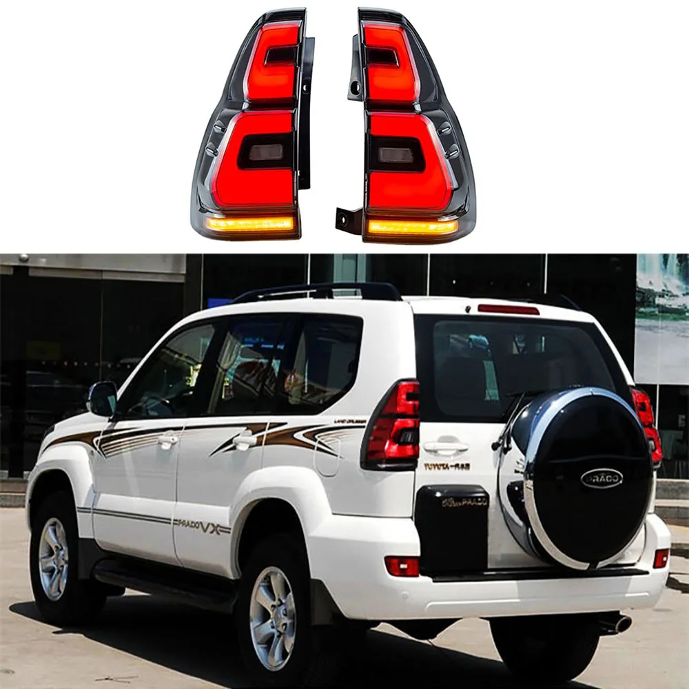 

Car Exterior Taillight For 2003-2009 Prado 120 FJ120 Tail Light With Rear Running Lamp Brake Lamp Reverse Dynamic Turn Signal