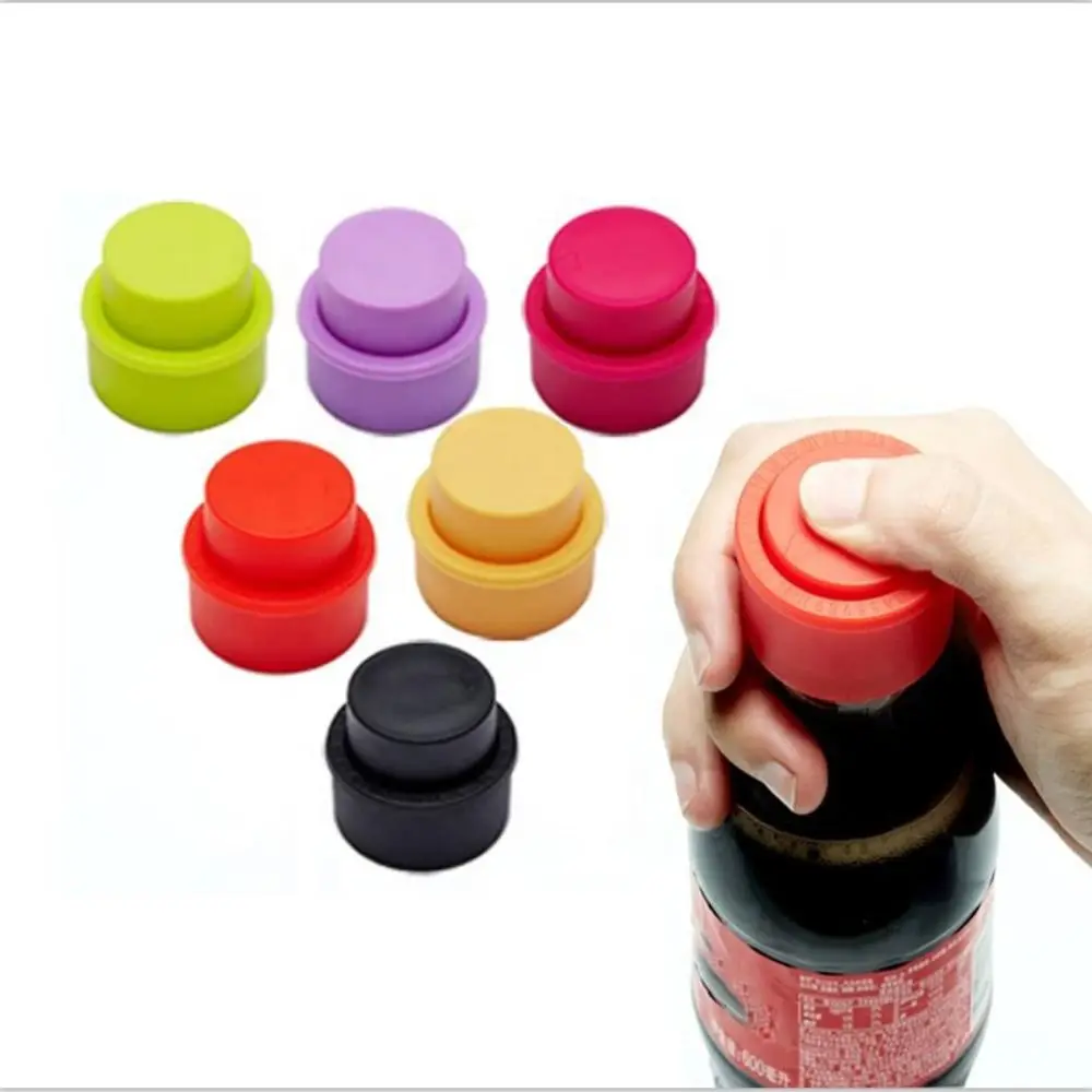 Wine Stopper Inflatable Airtight Soda Cap Reusable Bottle Pump Cover Carbonation Keeper