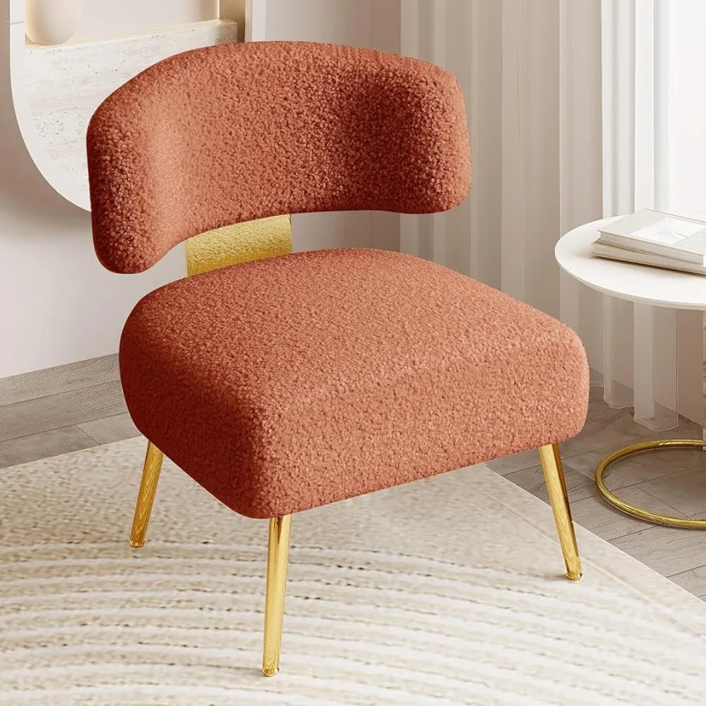 

Oversized Accent Chair, Cozy Wide Armless Couch Barrel Chair for Small Space, Upholstered Side Corner