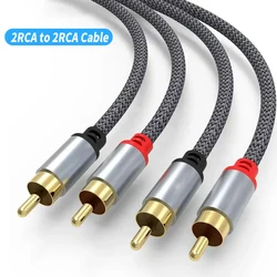 Premium 5m Dual RCA Stereo Audio Cable - Male to Male Connection - 1.5m (2RCA TO 2RCA)