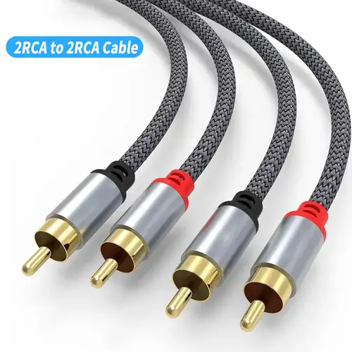 RCA Cable 2 RCA to 2 RCA Male to Male Stereo Audio Aux Cable Jack for HDTV Home Theater DVD Loudspeaker Box Power Amplifier 5m - Image 7