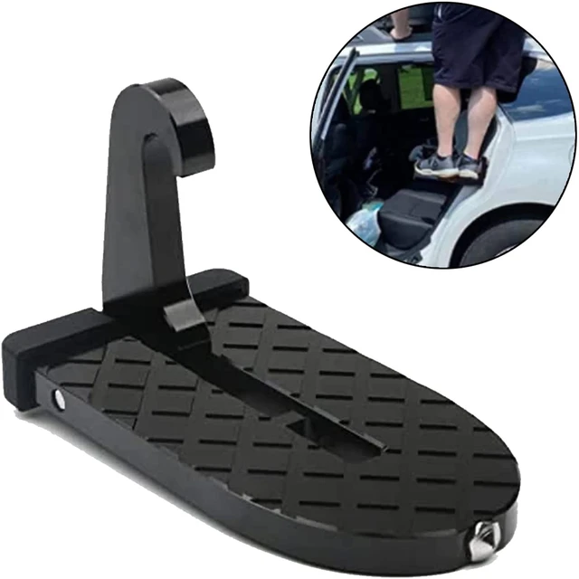 Pédale de marche pour porte de voiture pliante, pédale de pied pour porte  de voiture, accès facile au support de toit de voiture avec marteau de  sécurité - AliExpress