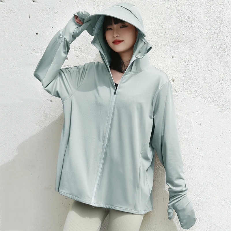 

Sun Protection Jacket Women UPF50+ Blocking UV Rays Sunscreen Coat Hooded Sun Protection Clothing Casual Summer Outdoors Travel