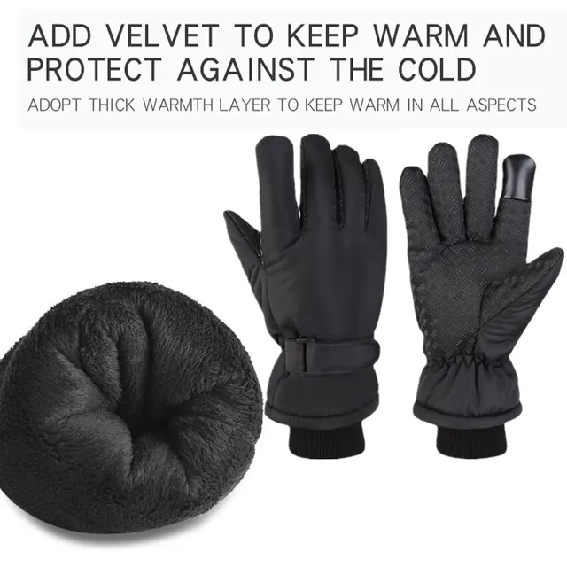 Men Winter Ski Gloves Waterproof Windproof Outdoor Sport Cycling Bike Bicycle Motorcycle Hiking Camping Hand Warm Gloves 2