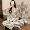 Wearable short-sleeved Superior sense Summer New Cute Simple Leisure Breathable Comfortable Loose Fashion Women's Homewear 1