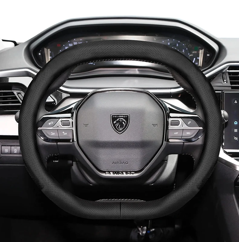 Für Peugeot Doppelter D-förmiger Lenkradbezug, ultradünn, Mikrofaser-Leder, atmungsaktiv, 208 408 508 2008 3008 4008 5008 – Detail 16