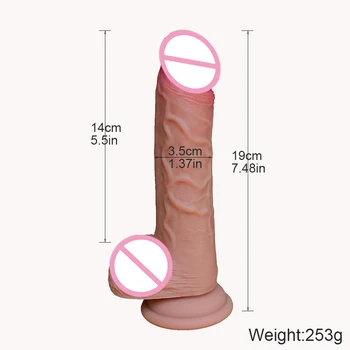 Super Realistic Liquid Silicone Dildo Artificial Big Penis Anal Sex Toys For Woman Strapon Vagina Stimulation Couples Sexual 5