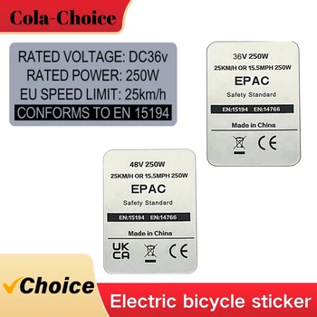 Adesivo EBIKE, etichetta per bici elettrica 36V 48V 250W, compatibile per Bafang Tongsheng e altri kit di conversione di marca 500W-1500W