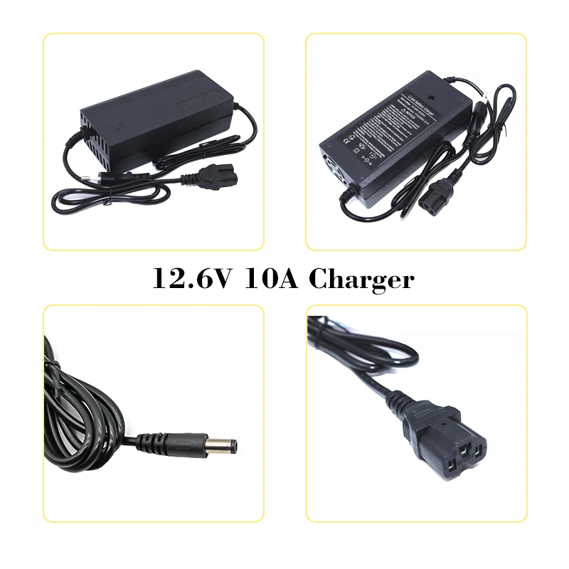 12V 1A 3A 5A 10A 리튬 배터리 충전기 100-240V에서 DC로 변환 11.1V 3S 12.6V 전원 공급 장치 전동 공구 리튬 이온 배터리 팩 고속 충전