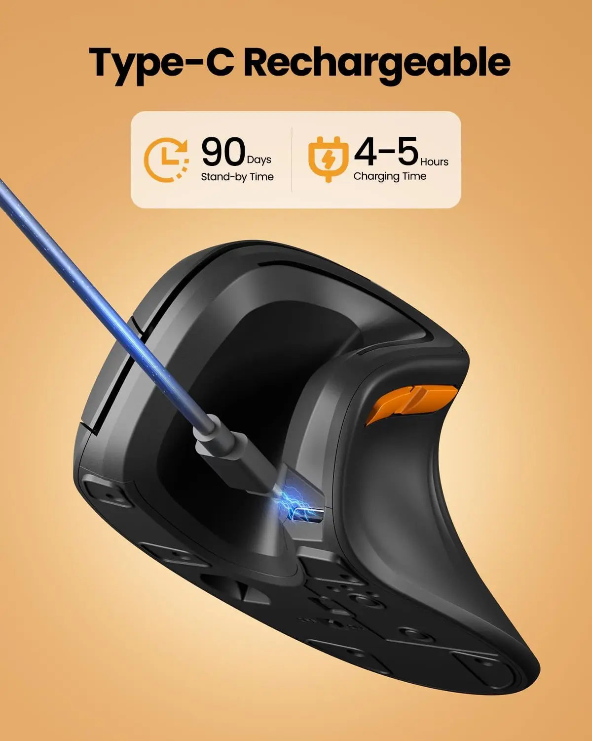 ProtoArc Wireless Ergonomic Rollerball Mouse Rechargeable for Windows Mac iPad Office Bluetooth Trackball Mouse