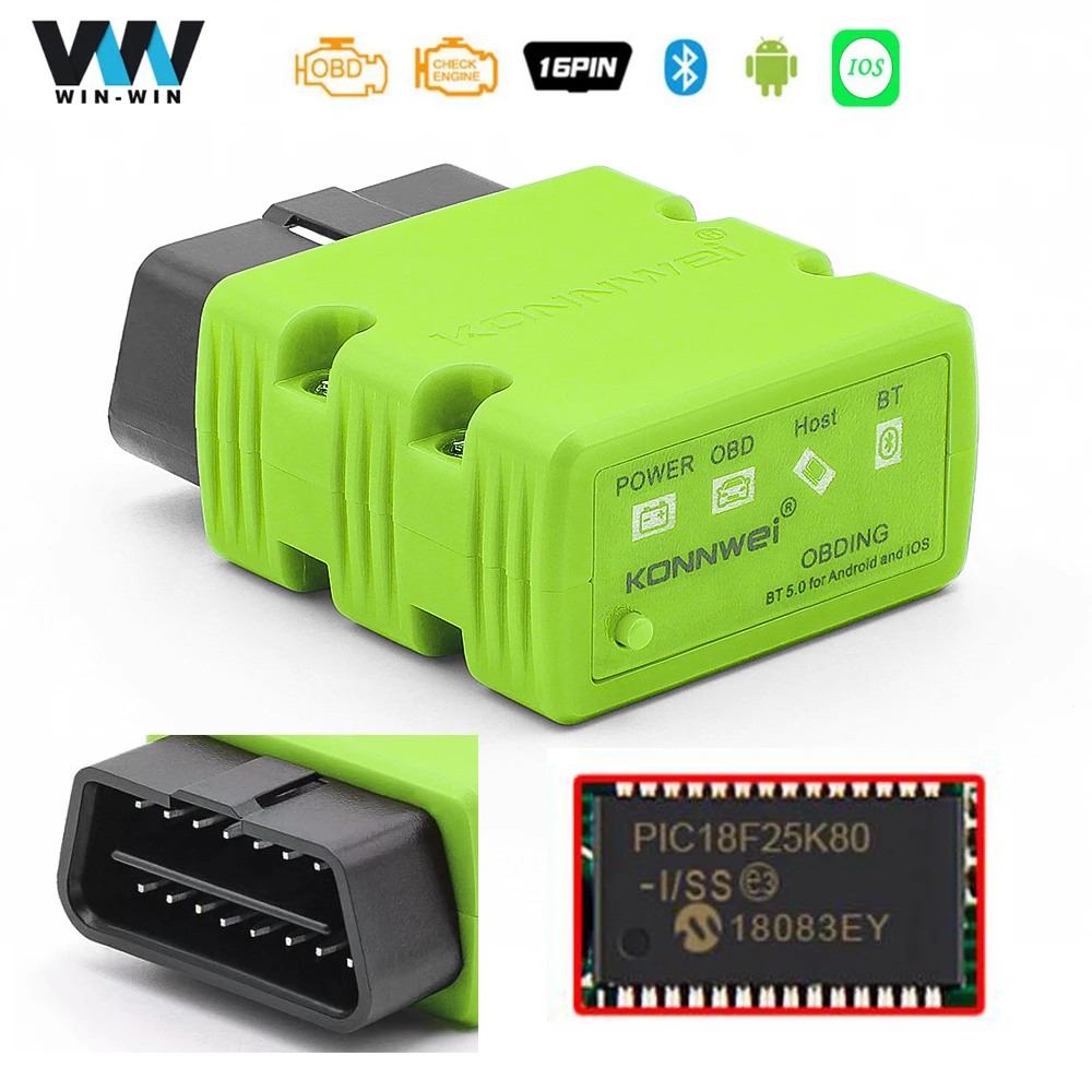 KONNWEI KW902 ELM327 V1.5 Bluetooth 5.0 OBD2 Scanner Engine Check Car Scanner OBD 2 Diagnotic Code Reader