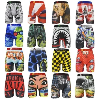 ETHIKA Biancheria Intima da Uomo Sexy Traspirante Uomini Sexy Mutandine Boxer Slip 2024 Stampa di Moda Boxer Mutande Plus Size S-XXX 1