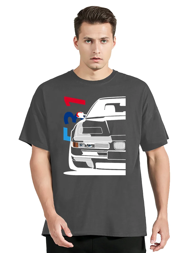 Vintage coole Automobil Liebe E30 E32 Auto klassischen Druck T-Shirt O-Ausschnitt Baumwolle T-Shirt Herren bekleidung übergroße T-Shirt Tops – Detail 6