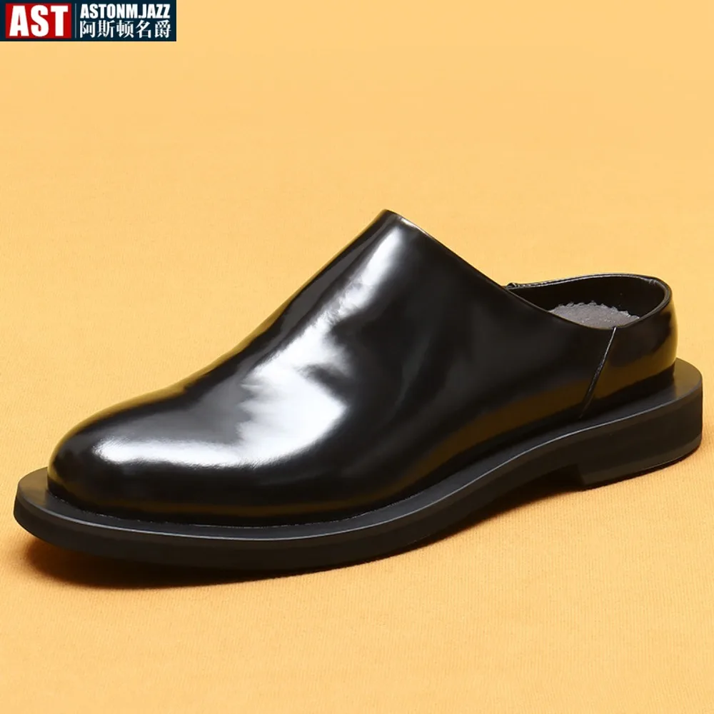 Men’s Casual Soft Leather Slippers – Soft-Bottom Non-Slip Comfort