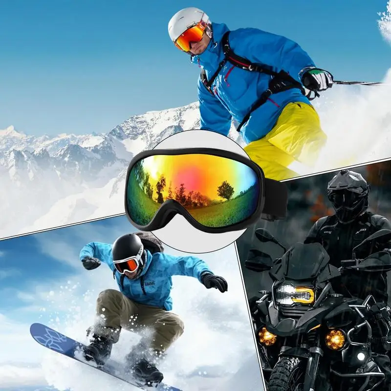 Women Men Ski Goggles Winter Snow Ski Anti-Fogging Goggles Over Glasses Cold Weather Eye Protection Outdoor Sports Adult Youth 5