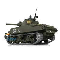 1/16 HENG LONG 7.0 RC Tank Model Upgraded M4A3 Sherman 3898 Metal Tracks Barrel Recoil Gearbox Smoke Unit Engine Sound TH17673 2