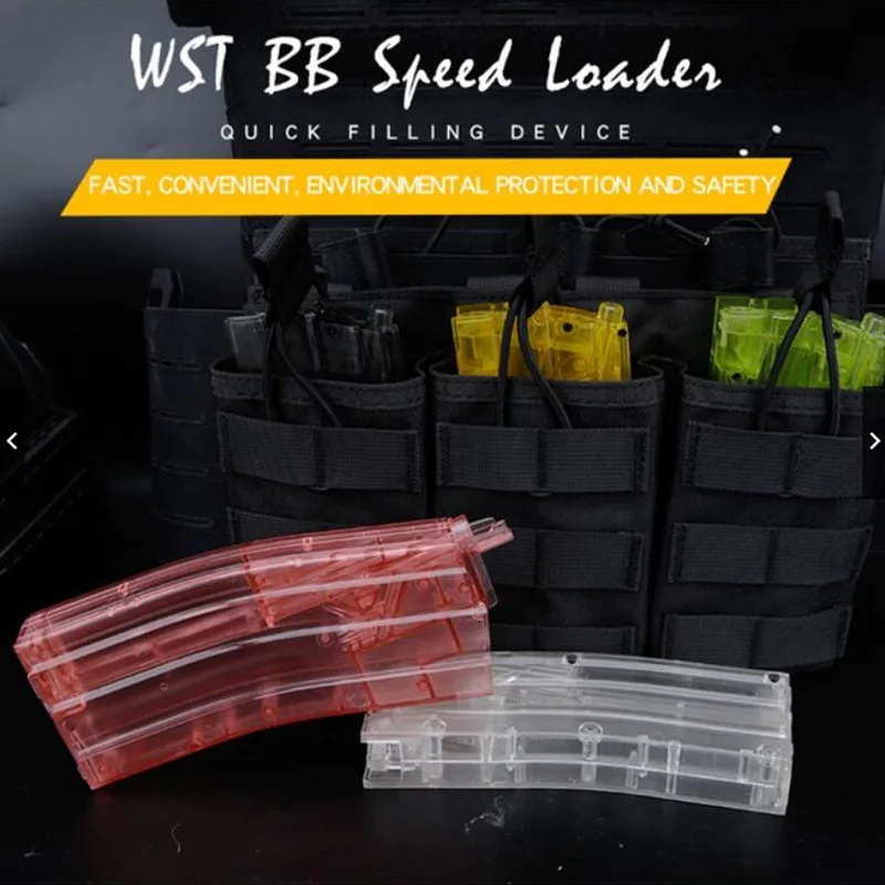 Airsoft BB Loader Paintball BB Loader 500 BBS Rounds Magazine Loading Device Tactical CS Wargame Shooting BB Loader Airsoft Accessories