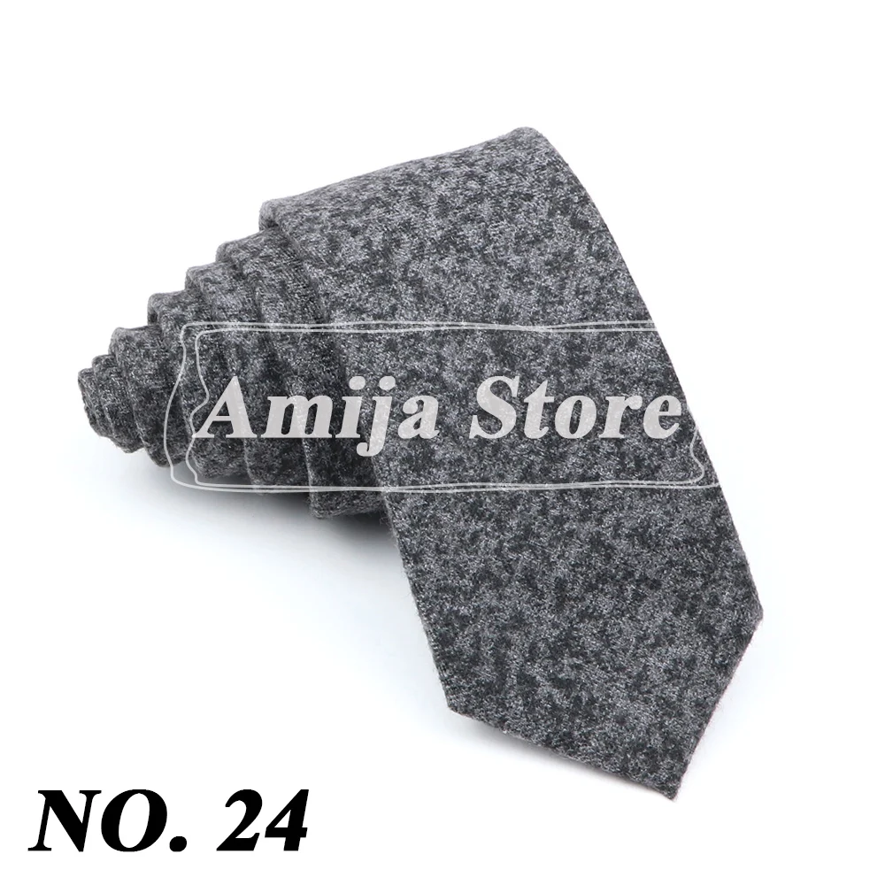 Super Weiche Wolle Baumwolle Krawatte Plaid Diamant Gestreiften Männer 6cm Dünne Krawatte Rot Blau Dunkle Farbe Smoking Anzug Männlichen geschenk Hemd Zubehör – Detail 27