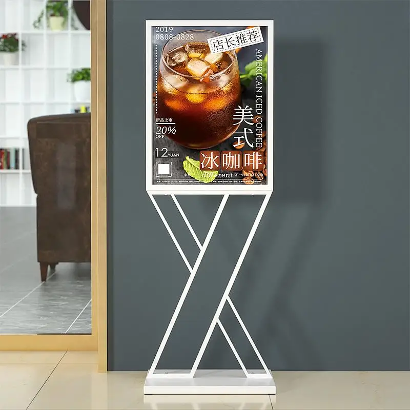 Metal Vertical Advertising Display Board Stand Billboard Shopping Mall Outdoor Promotional Poster Display Rack