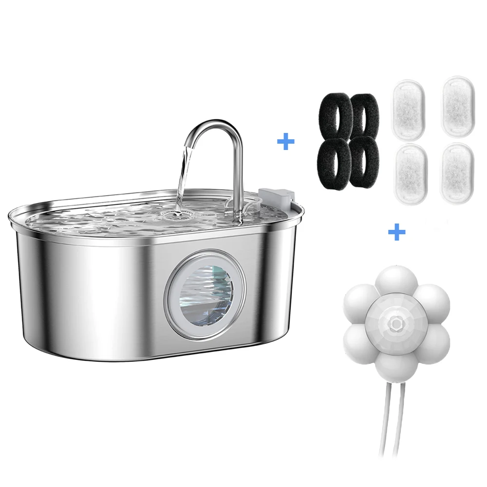 نافورة مياه أوتوماتيكية للقطط من الفولاذ المقاوم ل...