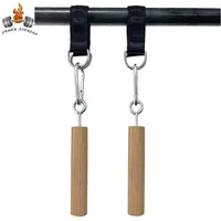 Wooden Handle Pull Up Ball Grip Finger Strengthener Exerciser Arm Muscle Strength Workout Rock Climbing Bouldering Training Tool 1
