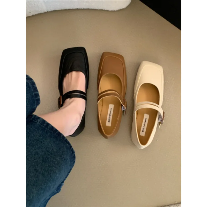 

Round Toe Shoes Woman 2024 Modis Casual Female Sneakers Flats New Comfortable Cute Dress Square Retro Summer Rome Mary Janes Lac