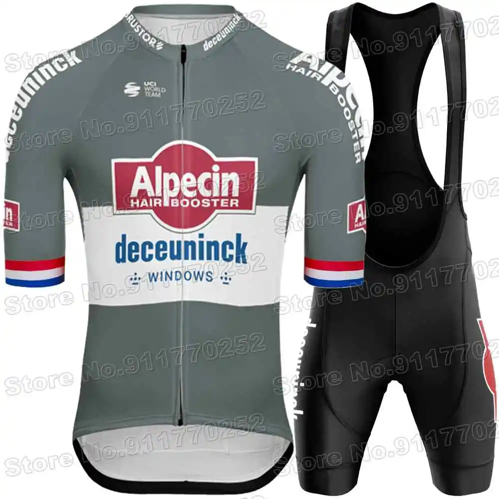 2025 Alpecin Deceuninck Cycling Jersey Set World Champion Mathieu van der Poel Cycling Clothing Men Road bike Shirt Bib Shorts 4