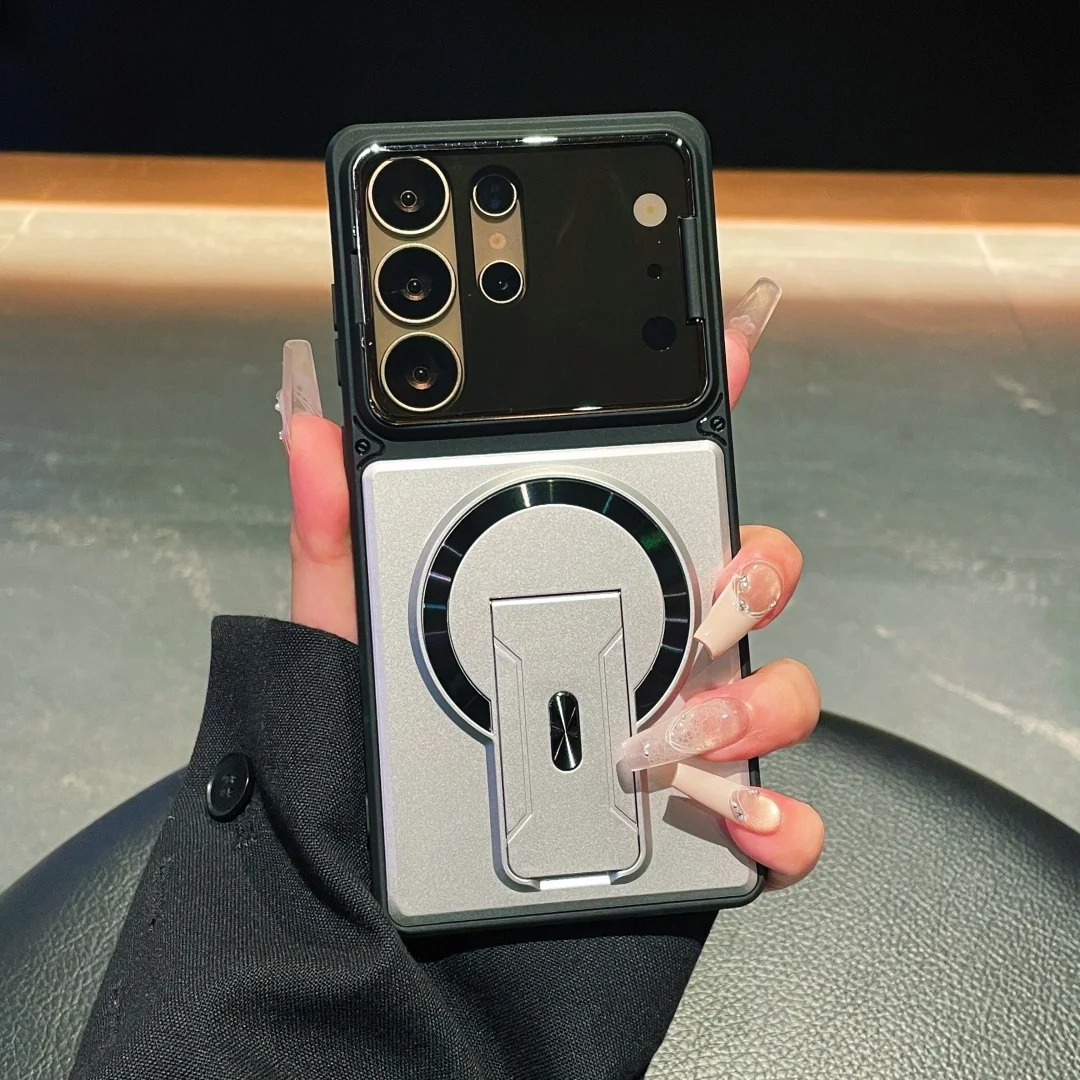Advanced Magnetic Bracket Phone Case with Lens Filter Attachment