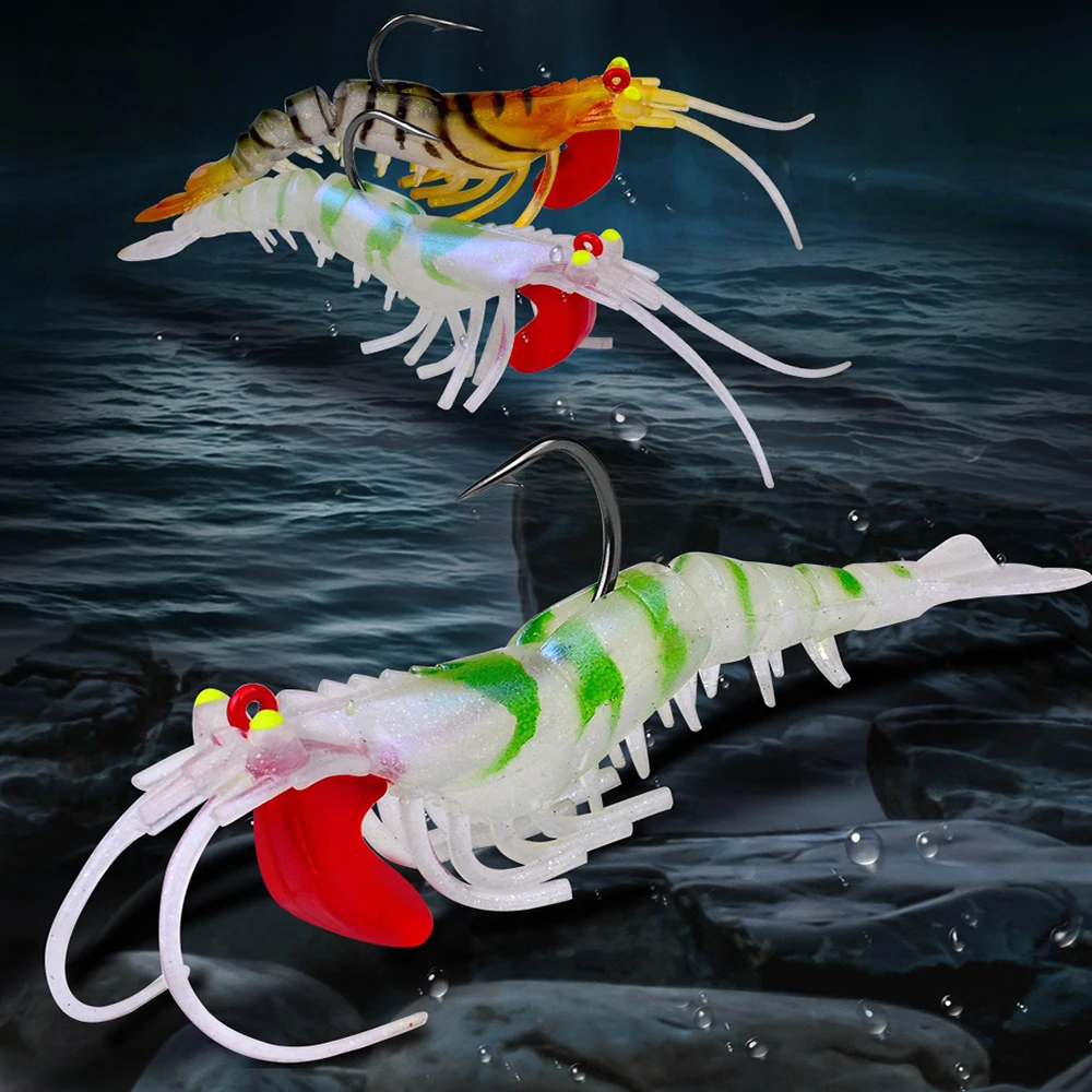 Luminous Eye Shrimp Fishing Lures Soft Lure Sinking Bait Jigging Fishing  Bait Fishing Tackle 6g /12.5g /18.5g 7.3cm/10cm/13.5cm - AliExpress