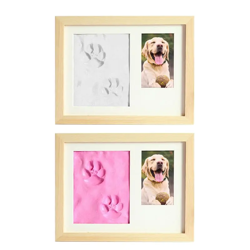 

Dog/for Cat Clay Mold + Photo Frame for Paw Print Pet Lovers Home Room Decoratio Drop shipping