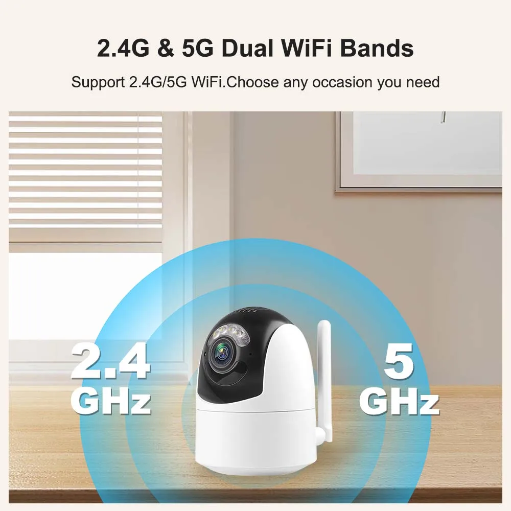 Tuya WiFi Camera 360° 2K 4MP 5G WiFi Alexa Security Camera Outdoor Ai Tracking Smart Home Video Surveillance SmartLife IP Camera